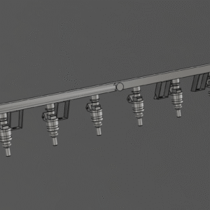 Model 3d - listwa wtryskowa M54B30, wtryski, usczelki EDYTOWALNY CAD